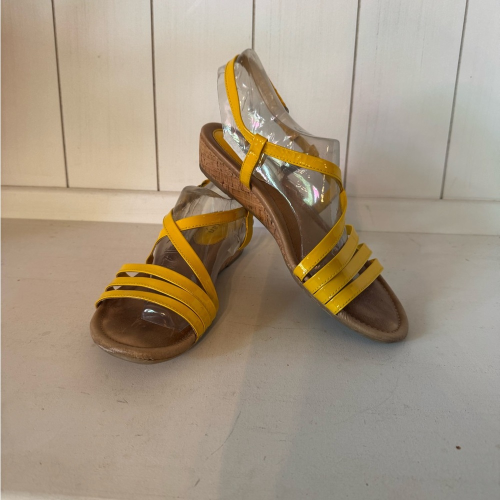 Montana West Yellow Strappy Sandals